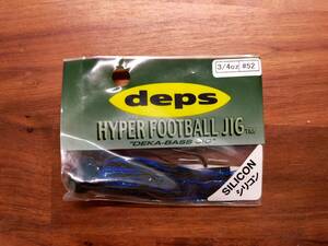 【新品】DEPS ハイパーフットボールジグ　3/4oz ブルーブラック⑤