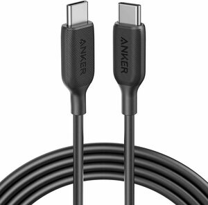 Anker PowerLine III USB-C & USB-C 2.0 ケーブル (1.8m ブラック) 超高耐久 60W USB PD対応 MacBook Pro/Air iPad Pro Galaxy 等対応