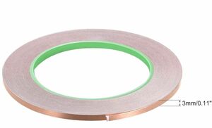 導電性銅箔テープ 導電性粘着材 (幅3mm 長さ20m) 熱伝導テープ