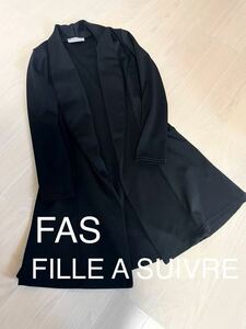 FAS FILLE A SUIVRE ファス フィーユアスイーブル フランス製　レディース　ジャケット　黒　ブラック　長袖　入学式　卒業式　卒園式