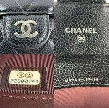 【美品】CHANEL シャネル 長財布 二つ折り マトラッセ キャビアスキン ココマーク ブラック 黒_画像10