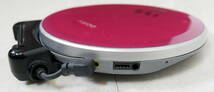 ▲(R604-E36)ジャンク SONY D-NE730 ソニー CDウォークマン WALKMAN CDプレーヤー MP3対応 ピンク_画像6