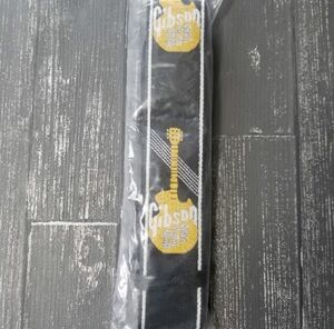 【新品】ギブソン Gibson ギター ストラップ モノグラム 刺繍