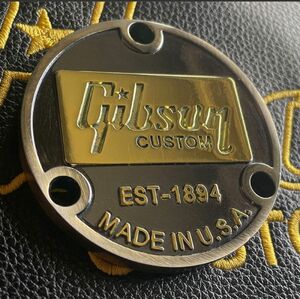 Gibson ギブソン ヒスコレ バックプレート レスポール メダリオン スイッチプレート ブラック ゴールド