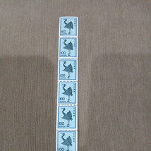 動植物国宝図案切手　1981 銀鶴　100円切手10連ブロック_画像2
