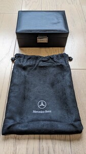 ◆未使用◇YANASE 革製 アクセサリーケース 黒 ブラック ノベルティ ヤナセ Mercedes-Benz メルセデス・ベンツ グッズ◆