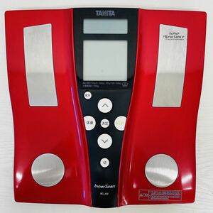 * electrification verification settled * * bacteria elimination ending * TANITAtanita scales body composition meter Inner Scan BC-J02 inner scan guide with voice . red red battery type AT