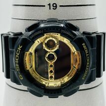 54 CASIO カシオ G-SHOCK Gショック GD-100GB メンズ腕時計 腕時計 時計 デジタル 20気圧防水 黒 ブラック ゴールド文字盤 クォーツ AT_画像6