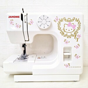 JANOME ジャノメ ミシン 525 サンリオ ハローキティ コンパクトミシン ミシン 電動ミシン ホワイト キティ キティちゃん 裁縫 WK