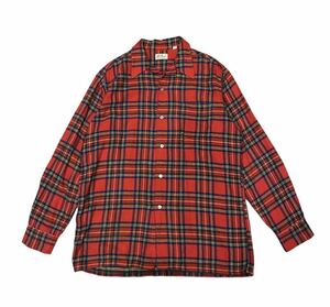 L.L.Bean Check Flannel Shirts Vintage エルエルビーン 筆記体タグ ヴィンテージ ネルシャツ Lサイズ 16 16 1/2 Long コットン 希少 RARE