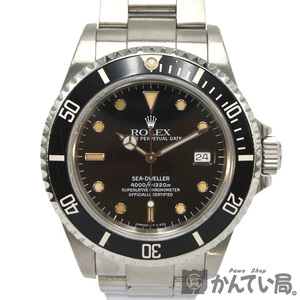 18890 ROLEX[ Rolex ] Sea Dweller 16600 N number 1991 year men's self-winding watch wristwatch SS silver black face watch [ used ]