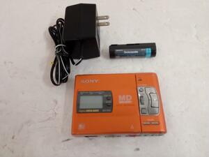 (2280764)SONY MD WALKMAN MZ-R50 ポータブルMDレコーダー オレンジ色