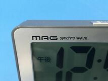 【 MAG 】電波時計 デジタル synchro wave インテリア 温度計 湿度計 目覚まし時計 60_画像5