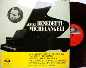 LP AB 7065 赤盤　【ピアノ】アルトゥーロ・ベネデッティ・ミケランジェリ　パガニーニの主題による変奏曲 【8商品以上同梱で送料無料】