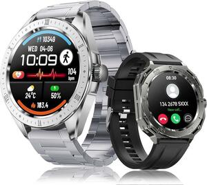  smart watch 1.39 -inch large screen [2 style / black * silver ].