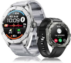  smart watch 1.39 -inch large screen [2 style / black * silver ],