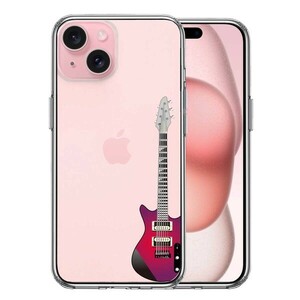 iPhone15 ケース クリア エレキギター スマホケース 側面ソフト 背面ハード ハイブリッド