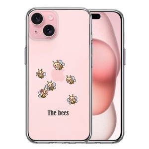 iPhone15 ケース クリア The Bees ミツバチ 蜂 可愛い スマホケース 側面ソフト 背面ハード ハイブリッド