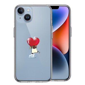 iPhone14Plus ケース クリア ペンギン ハートは重い？ スマホケース 側面ソフト 背面ハード ハイブリッド