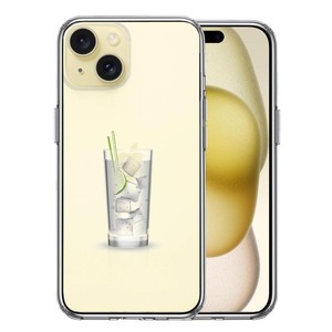 iPhone15 ケース クリア apple リンゴ カクテル スマホケース 側面ソフト 背面ハード ハイブリッド