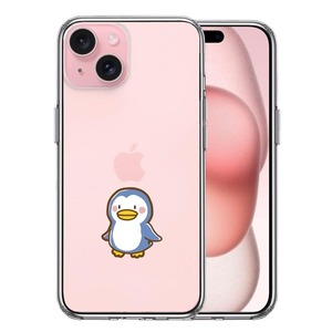 iPhone15Plus ケース クリア ペンギン スマホケース 側面ソフト 背面ハード ハイブリッド