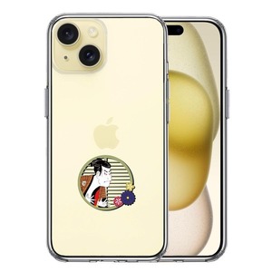 iPhone15 ケース クリア 浮世絵 男 スマホケース 側面ソフト 背面ハード ハイブリッド