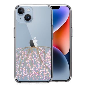 iPhone14Plus ケース クリア しだれ桜 枝垂桜 スマホケース 側面ソフト 背面ハード ハイブリッド