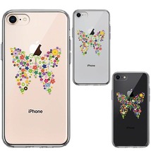 iPhone8 ケース クリア カラフル 蝶々 スマホケース 側面ソフト 背面ハード ハイブリッド_画像2