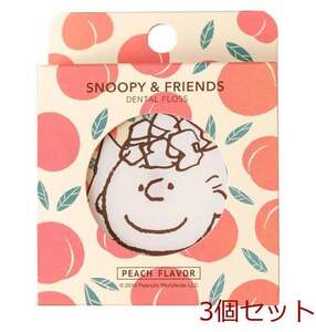 Snoopy &amp; Friends Dental Floss Peach Apent 50 м за 3 месяца 3 штуки