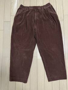 N.HOOLYWOOD 2212-PT07-023 peg WIDE EASY SLACKS パイル地ワイドテーパード イージースラックス コーデュロイ風　サイズ38（Mサイズ相当）