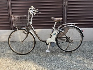 中古 電動アシスト自転車　パナソニック製 26インチ リチウムイオンバッテリー搭載 充電器付属 前後タイヤ良好 100％組立て発送