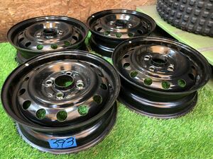 鉄チンホイール 13inch 4.5j+45 PCD100 4穴 鉄 スチールホイール