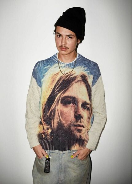 【 1時間限定価格 White L 】 Kurt Cobain Sweater カートコバーン