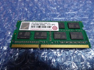 【中古】 Transcend 4G 2Rx8 DR3 1066 SO-DIMM [710390-0502]