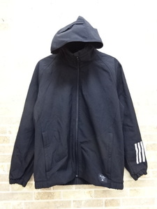 ●0320K adidas アディダス　フルジップパーカー　ブラック　Lサイズ