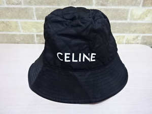 ★0306A CELINE セリーヌ キルティングハット Lサイズ