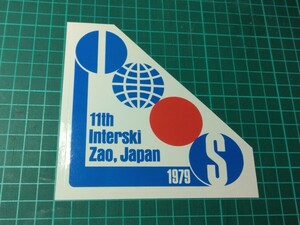 昭和53年 1978 第11回インタースキー日本大会実行委員会発行 公式ステッカー 三角 inter ski zao japan 蔵王温泉 山形市