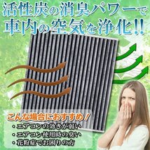 ★送料無料 活性炭 エアコンフィルター 消臭 88568-B2030 ムーヴ タント ミラ 等 ダイハツ 社外品 フィルター 純正交換 空気清浄_画像2