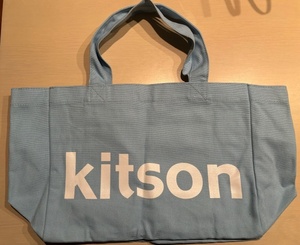 Kitson Kitson Kitson Light Blue Bag Tote Tote Canvas доступен синий белый хлопок неиспользованный