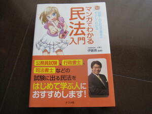 美本　マンガでわかる民法入門　伊藤真　民法　法律　六法全書　弁護士　公務員　日本国憲法　行政書士　司法書士　物件　ナツメ社