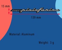 ■pininfarina / ピニンファリーナ メタル エンブレム ■ アルファロメオ フィアットなど_画像1