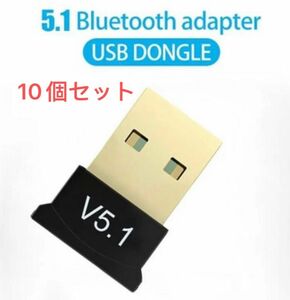 10個セット　Bluetooth 5.1 USBアダプター Win10/11対応 usb Bluetooth5.1アダプター