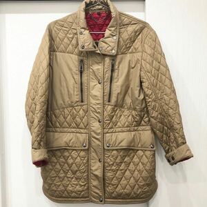 1円〜 美品 BELSTAFF ベルスタッフ キルティング アウター レディース ダウン コート ベージュ 46サイズ イタリア