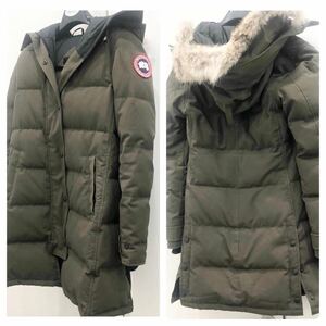  beautiful goods CANADA GOOSE Canada Goose lady's down jacket outer a- scalar khaki down 