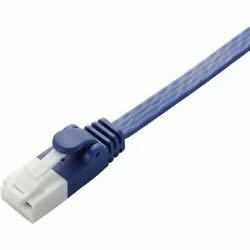 ELECOM LD-GFAT/BM50 [Кабель LAN CAT6A (Категория 6A) Плоский провод Yori для предотвращения поломки ногтей 5 м металлик синий] Неиспользованная бесплатная доставка