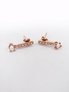 #[YS-1] COACH Coach earrings # stone attaching gold group top approximately 1.7cm # stamp have #[ including in a package possibility commodity ]#J