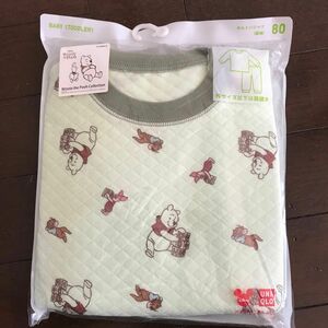 新品☆ユニクロ UNIQLO プーさんキルトパジャマ80