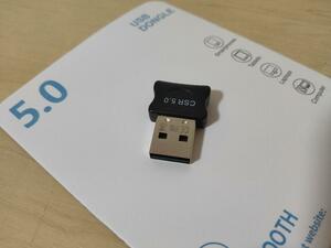 USB Bluetooth 5.0対応 アダプター レシーバー 小型 ブラック