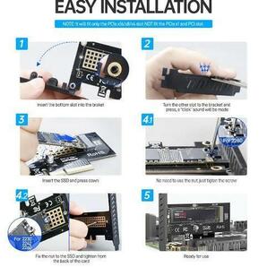 m.2 nvme to pcie 4.0 3.0 ssdアダプターの画像4