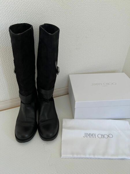 ジミーチュウ　Jimmy Choo ブーツ　膝下 ロングブーツ レザー